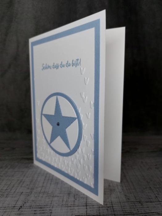 Grußkarte Schön dass Du da bist handgemacht